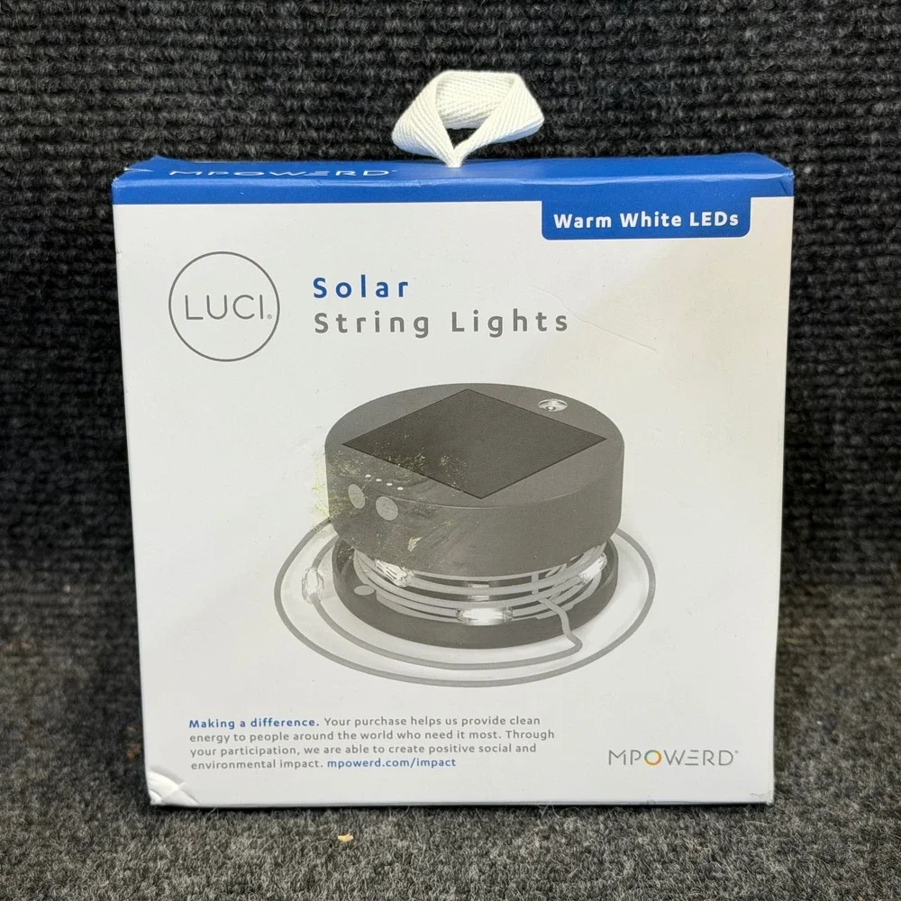 MPOWERD Luci Solar String Lights 18ft 75 Lumens Warm White‎ LED 1030-002-001-002
